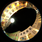 Fischauge. Aufnahme vom Lichterfest in Brandenburg, 2010